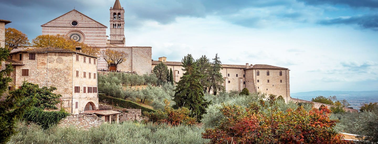 Reiser til Assisi, Umbria, Italia